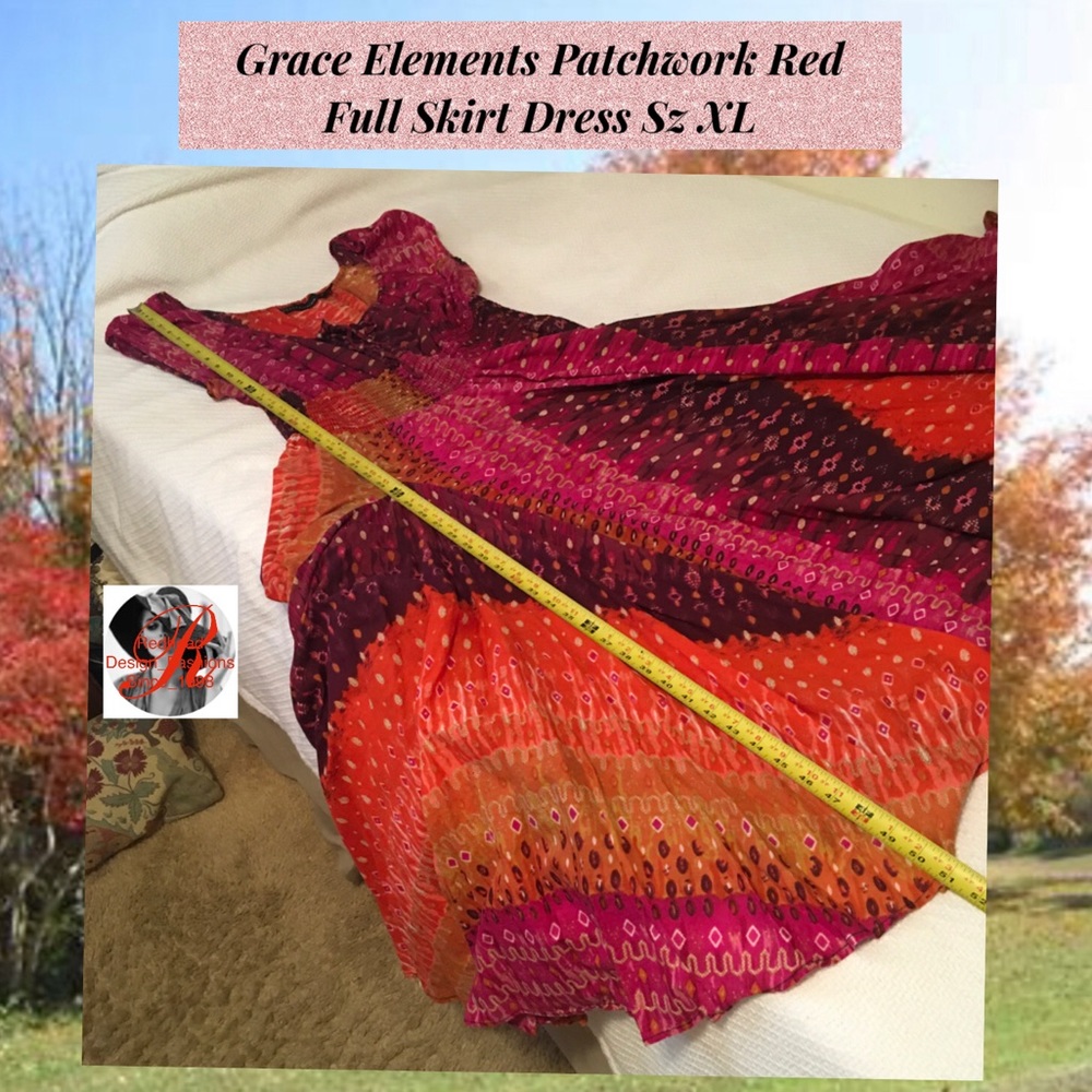 Grace Elements Southern Bell Patchwork Red Full S… - image 6